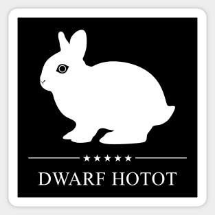 Dwarf Hotot Rabbit White Silhouette Sticker